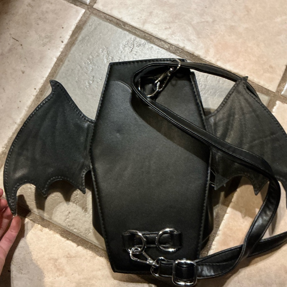 ROMWE Gothic Black Coffin Backpack - Picture 3 of 5